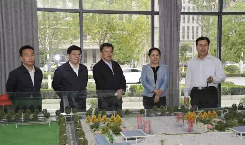 市長陳青，副市長王月成陪同省電力投資集團(tuán)公司總經(jīng)理李輝一行深入階州廣場視察