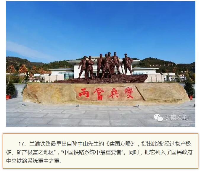 蘭渝鐵路最早由孫中山先生提出？在隴南，你不知道的事兒還有……