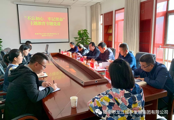 市龍江集團開展“不忘初心、牢記使命”主題教育專題黨課